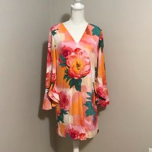 Calvin Klein Flutter Sleeve Dress